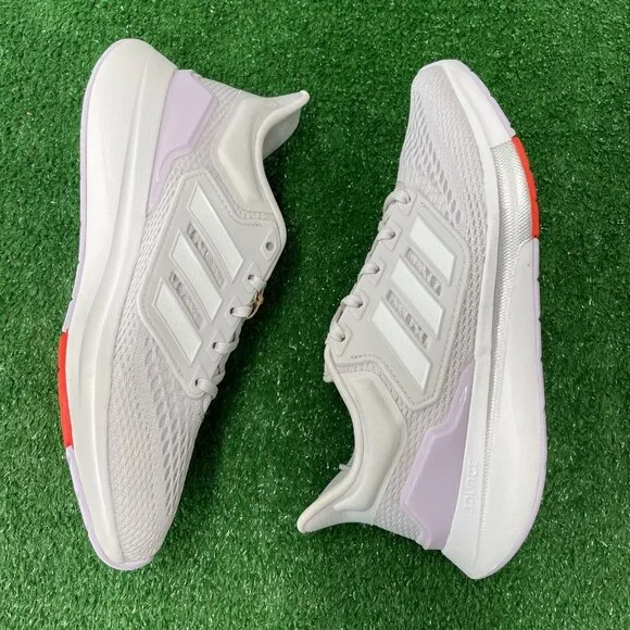 Adidas EQ21 Low Womens Running Sportswear Shoes Gray White H00538 NEW* Size 8