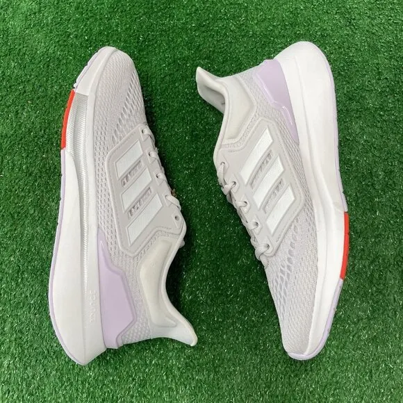 Adidas EQ21 Low Womens Running Sportswear Shoes Gray White H00538 NEW* Size 8