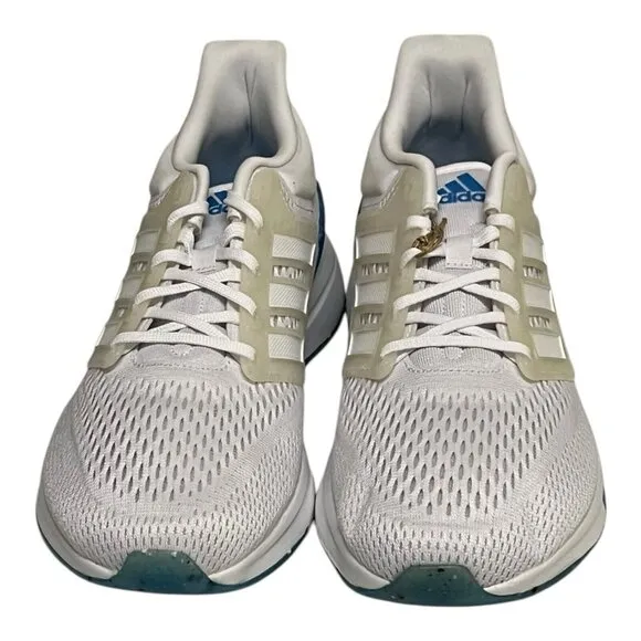 Adidas EQ21 Running/Training Gym Shoes Sneakers Blue &amp; White Size 10 NIB