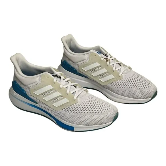 Adidas EQ21 Running/Training Gym Shoes Sneakers Blue &amp; White Size 10 NIB