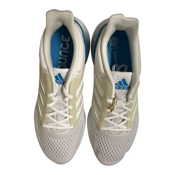 Adidas EQ21 Running/Training Gym Shoes Sneakers Blue &amp; White Size 10 NIB