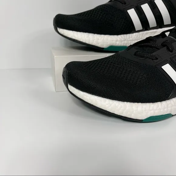 ADIDAS EQUIPMENT PLUS BLACK WHITE GREEN MENS RUNNING SHOES SIZE 10 BOOST NEW