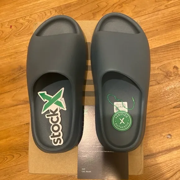 Adidas Gray Slippers with Open Back Design