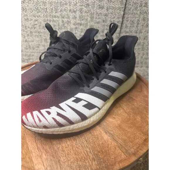 Adidas Marvel Mens Running Shoes Black/Red Size 10