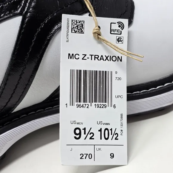 Adidas MC Z-Traxion IF2714 FTWR White Black Spikeless Golf Shoes Men Sz 9.5 New