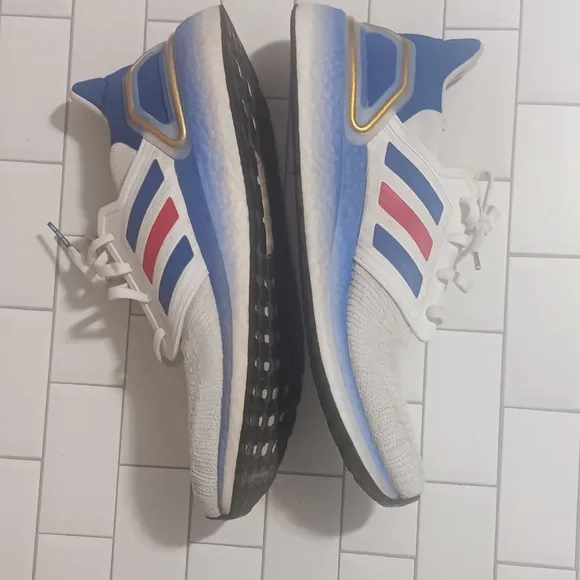 Adidas Men Ultraboost High Performance Sz13 Royal Blue/White Shoes Baskets