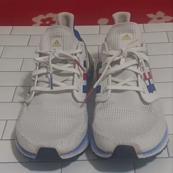 Adidas Men Ultraboost High Performance Sz13 Royal Blue/White Shoes Baskets