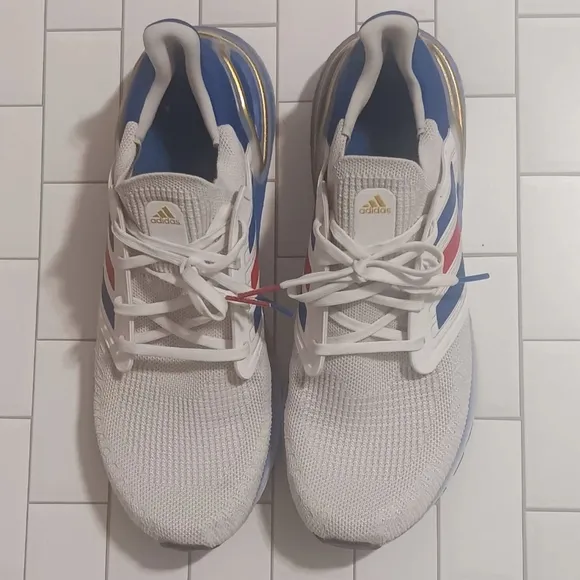 Adidas Men Ultraboost High Performance Sz13 Royal Blue/White Shoes Baskets
