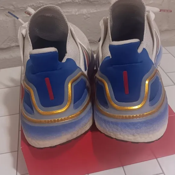 Adidas Men Ultraboost High Performance Sz13 Royal Blue/White Shoes Baskets