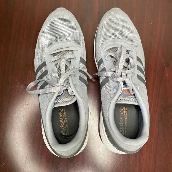 Adidas men’s cloud foam flow AW4387 gray and white running shoes size 13