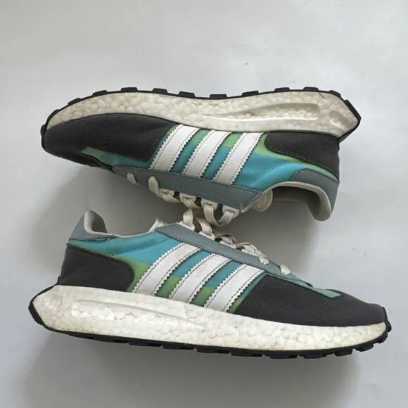 Adidas Mens Retropy E5 GX9820 Gray Running Shoes Sneakers Mens 8.5 Womens 9.5