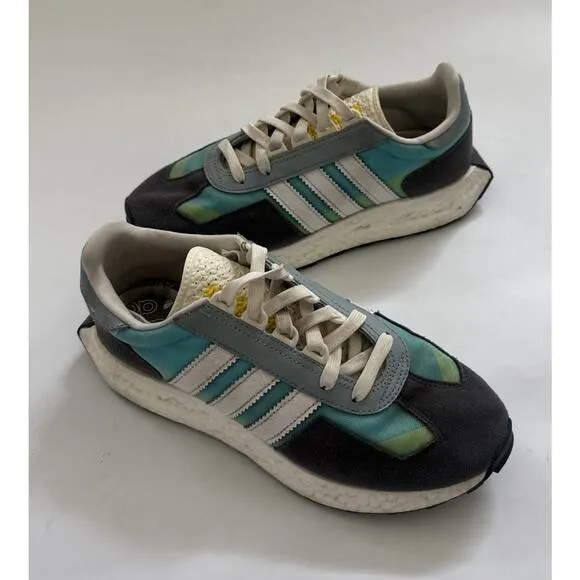 Adidas Mens Retropy E5 GX9820 Gray Running Shoes Sneakers Mens 8.5 Womens 9.5