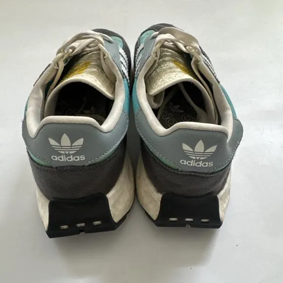 Adidas Mens Retropy E5 GX9820 Gray Running Shoes Sneakers Mens 8.5 Womens 9.5