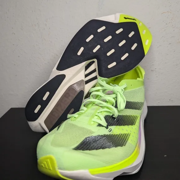 Adidas Mens Sizes Adios Pro 3 Running Shoes Green Spark Lemon IG6445