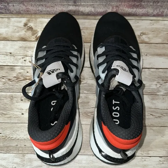 adidas Men's X_PLRBoost Sneaker, Black/Black/Bright Red