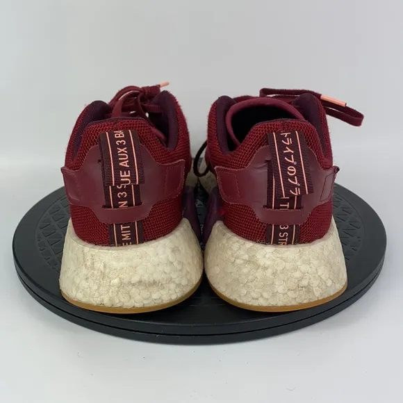 Adidas NMD R2 Boost Burgundy/White Athletic Running Shoes CQ2404 Men's Size 8