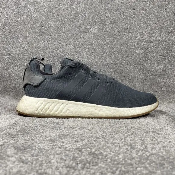 Adidas NMD_R2 CQ2400 Athletic Running Shoes Sneakers Black Gum Men's Size 14