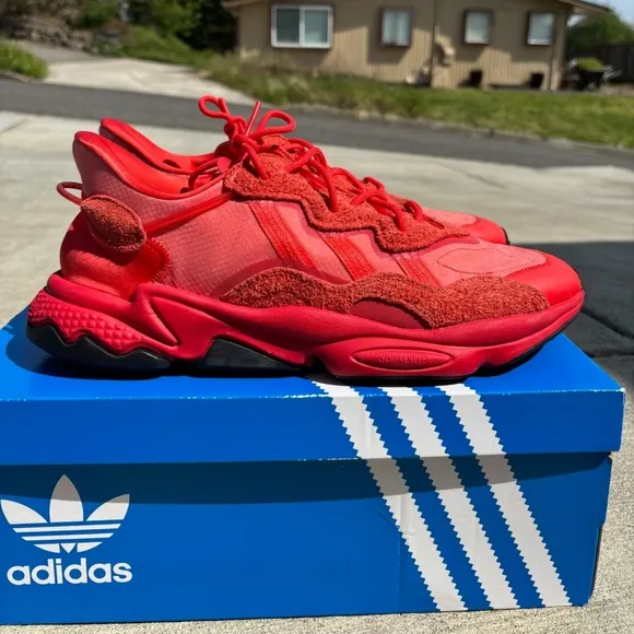 Adidas Originals Ozweego Men's Size 13.5 Red Athletic Running Shoes Sneakers