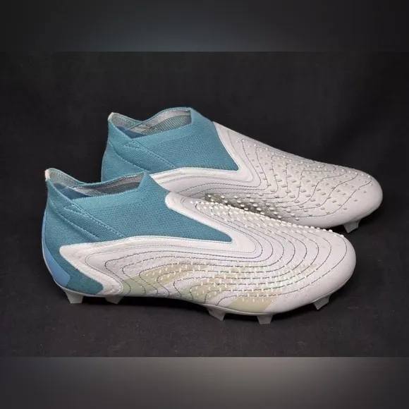 adidas Predator Accuracy  FG White Grey Blue Size 9 US Mens NEW FZ6276‎