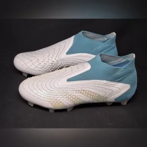 adidas Predator Accuracy  FG White Grey Blue Size 9 US Mens NEW FZ6276‎