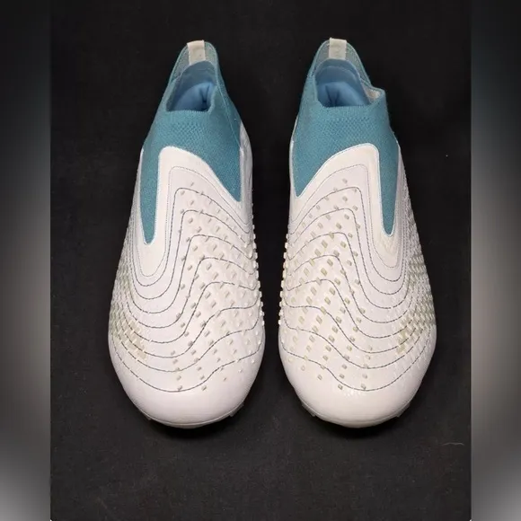 adidas Predator Accuracy  FG White Grey Blue Size 9 US Mens NEW FZ6276‎