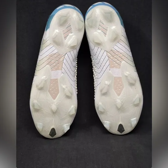adidas Predator Accuracy  FG White Grey Blue Size 9 US Mens NEW FZ6276‎
