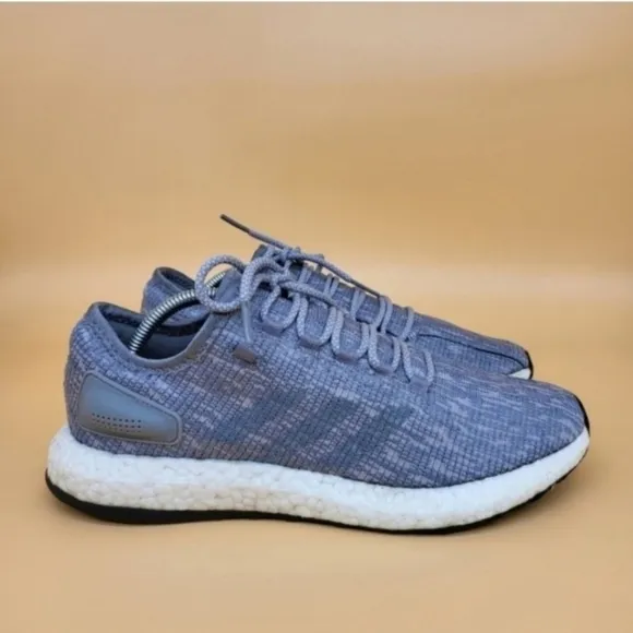 Adidas PureBoost 'Triple Grey' Men's Running Shoes Size 10