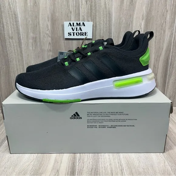 Adidas Racer TR23 Running Shoes Dark Grey Green ID3054 Men’s Sz 11,12