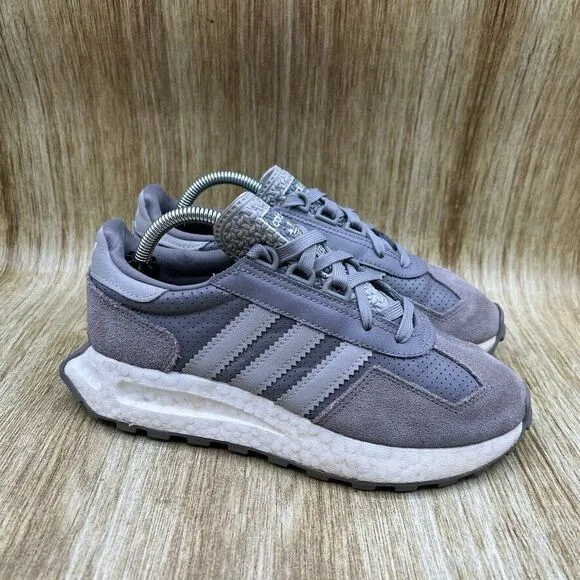 Adidas‎ Retropy E5 Women's Size 6 Running Shoes Sneakers Grey Suede GW6781