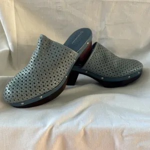 Adidas Rockport Blue Leather Clogs Adiprene Comfort Vintage Style Women’s‎ 8
