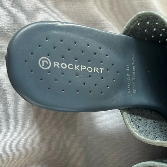 Adidas Rockport Blue Leather Clogs Adiprene Comfort Vintage Style Women’s‎ 8