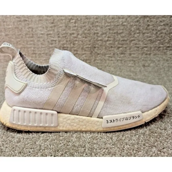 Adidas Shoes Mens Size 11 NMD R1 PK Japan Triple White Running Sneakers BZ0221