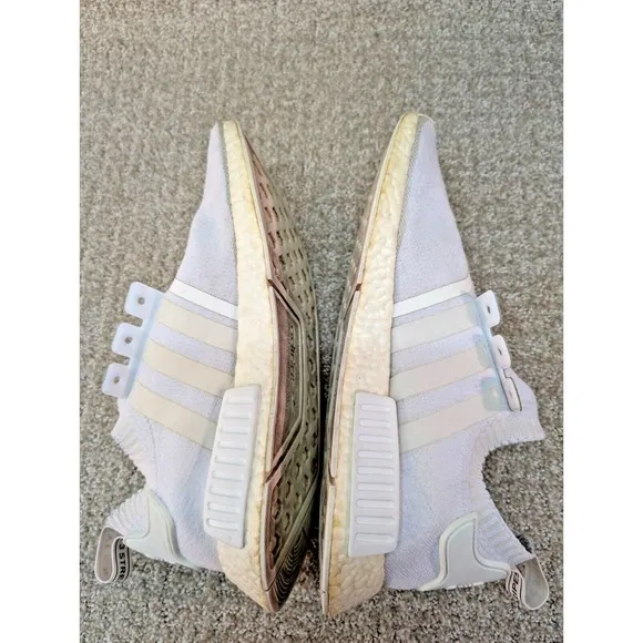 Adidas Shoes Mens Size 11 NMD R1 PK Japan Triple White Running Sneakers BZ0221