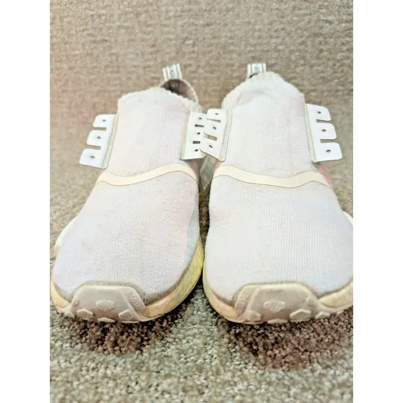 Adidas Shoes Mens Size 11 NMD R1 PK Japan Triple White Running Sneakers BZ0221