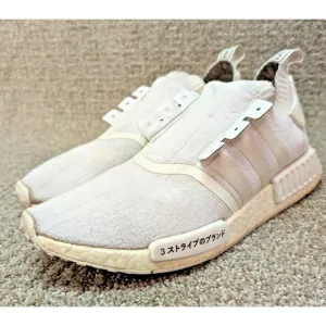 Adidas Shoes Mens Size 11 NMD R1 PK Japan Triple White Running Sneakers BZ0221