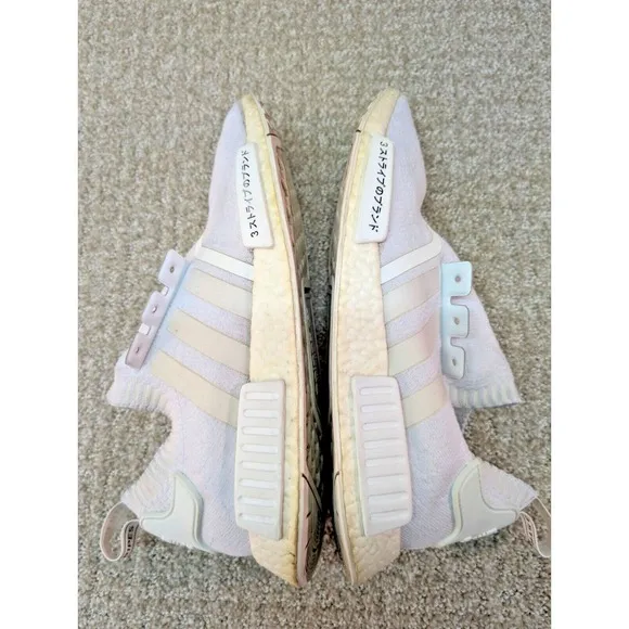 Adidas Shoes Mens Size 11 NMD R1 PK Japan Triple White Running Sneakers BZ0221