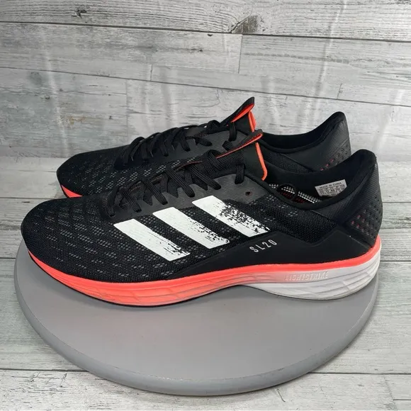 Adidas SL20 Men Black and White Running Shoes Size 11.5