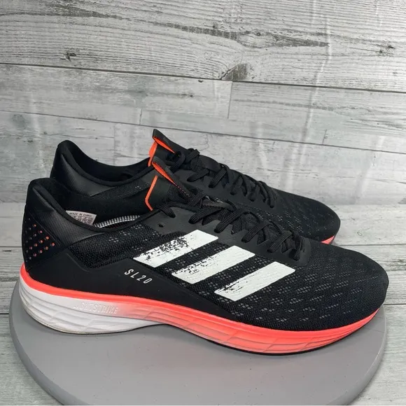 Adidas SL20 Men Black and White Running Shoes Size 11.5