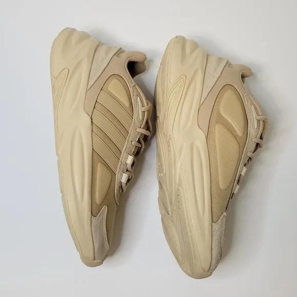 Adidas Sneakers Mens 9 Athletic Casual Sports Trainer Shoes Beige 130989423