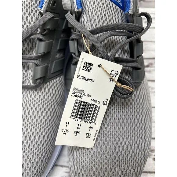 Adidas Ultimashow Running Shoes Men's Size 11.5 Gray Sneakers IG6551 NWOB