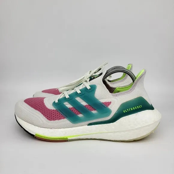 adidas Ultra Boost 21 White Tint Rose Women's Running Shoes Size 11