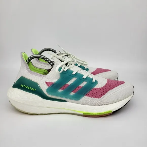 adidas Ultra Boost 21 White Tint Rose Women's Running Shoes Size 11