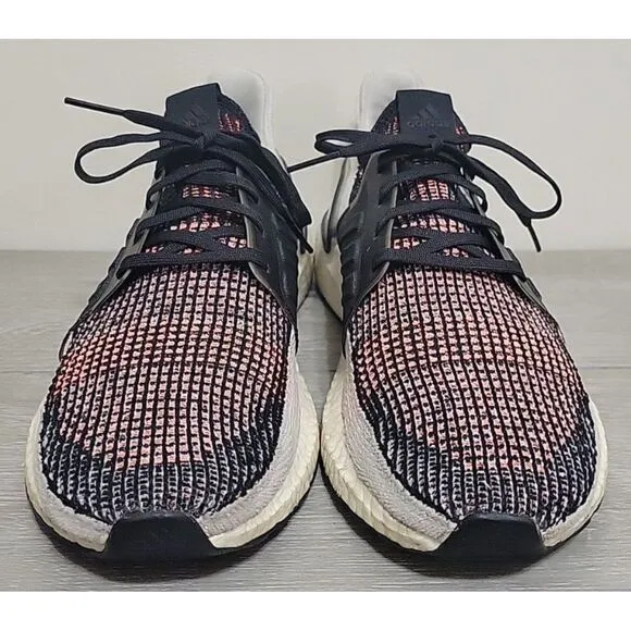 Adidas Ultraboost 2019 Running Shoes Black‎ White Orange G27519 Mens Size 10.5