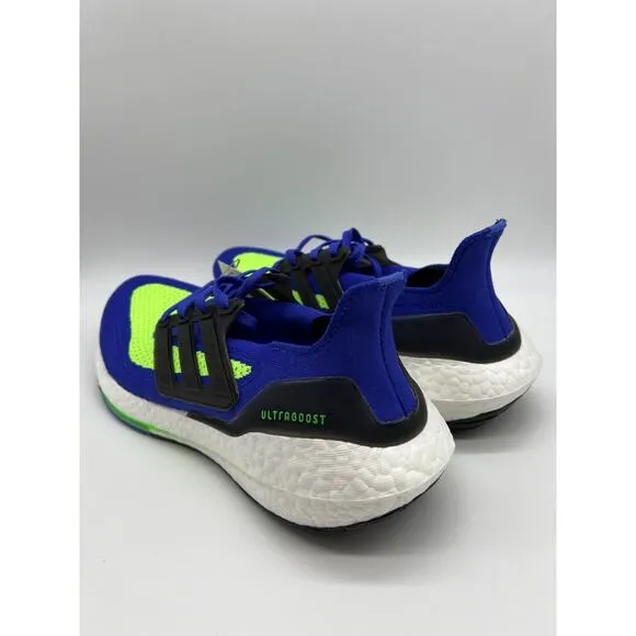 adidas UltraBoost 21 Men's Running Shoes Blue/Green Size 8.5 NWT