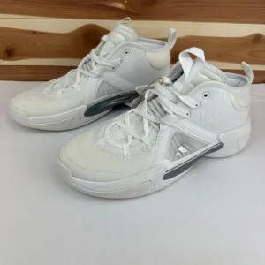 Adidas Women's Exhibit Select Mid Basketball‎ Shoes White Marble Size 9.5
