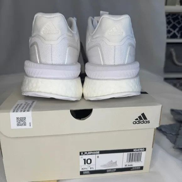 Adidas Women’s X_PLRPHASE Running Shoes Size 10 NIB Course A Pied All White