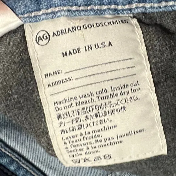 Adriano Goldschmied Farrah Jeans Womens 29 Blue 70s Bell Bottom Denim Retro USA