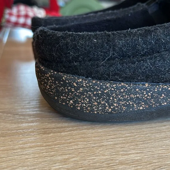Aetrex Libby Wool Dark Grey Slip On Comfort Clogs - EU 40/US 9-9.5