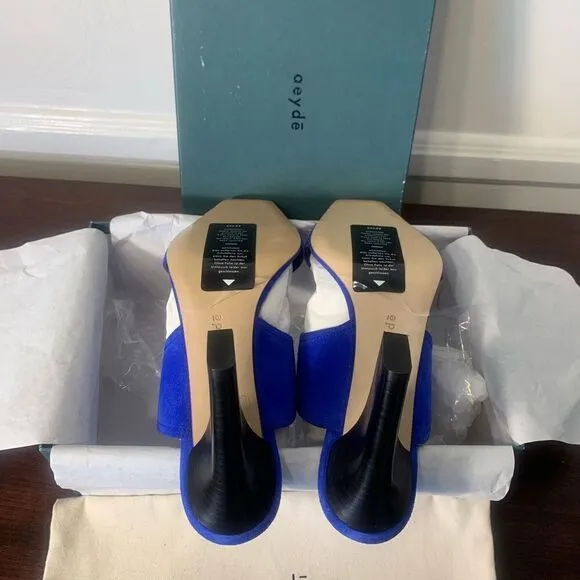 Aeyde Serena double band heeled suede sandal size EU 42 or US 12, new in box