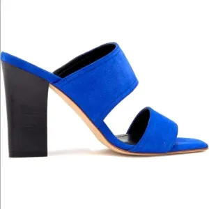 Aeyde Serena double band heeled suede sandal size EU 42 or US 12, new in box